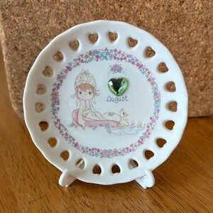 Precious Moments - Peridot Birthstone mini plate